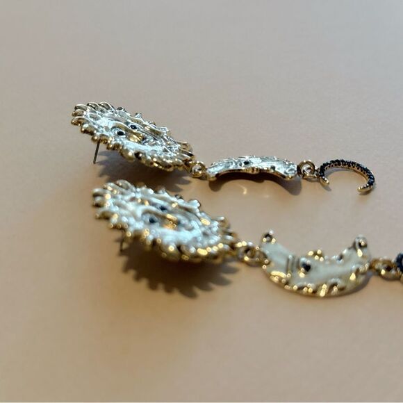 Sun and Moon Earrings #1588 - Picture 3 of 4